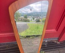 1960s deco teak mirror free postage