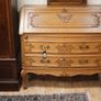 French Oak Bow Front Bureau Image 2