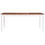 Dining Table White and Brown 180x90x73 cm Pinewood Image 3