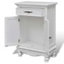 Wooden Cabinet with 2 Doors 1 Drawer White Image 6