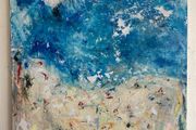 Original Abstract Painting Beach Art Beachscape Seascape
