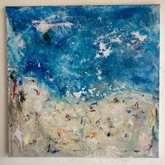 Original Abstract Painting Beach Art Beachscape Seascape