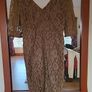 Ladies Gold Lacy Dress Size 12 Image 3