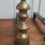 Antique French solid brass fire dogs set Image 3