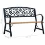 Garden Bench 120 cm Wood Image 2
