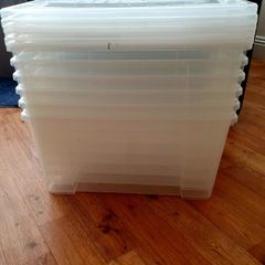6 x 45L Storage Boxes with Lids