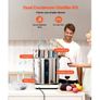 Alcohol Still, 13.2 Gal / 50 L Stainless Steel Water Alcohol Distiller with Copper Coil for Fast Cooling, Dual Condenser Distiller Kit with Secondary Distillation Image 3