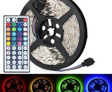 5M RGB LED Strip 5050 60led/m+44 keys IR Remote controller Kitchen