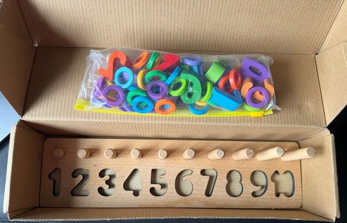 Jaques of London Wooden "Count & Stack" Montessori Educational Toy