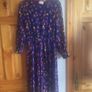 SAVIDA Ladies Navy Blue Floral Midi Length Tea Dress XS Eu 36 includes post Image 8