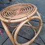 Vintage Rattan/Bamboo stool/side Table Image 7