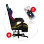 Huzaro Force 47 RGB Mesh Gaming Chair with Footrest - Black Image 5