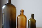 Lot of 3 Vintage whiskey flask bottles