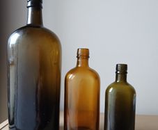 Lot of 3 Vintage whiskey flask bottles