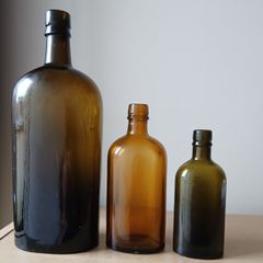 Lot of 3 Vintage whiskey flask bottles