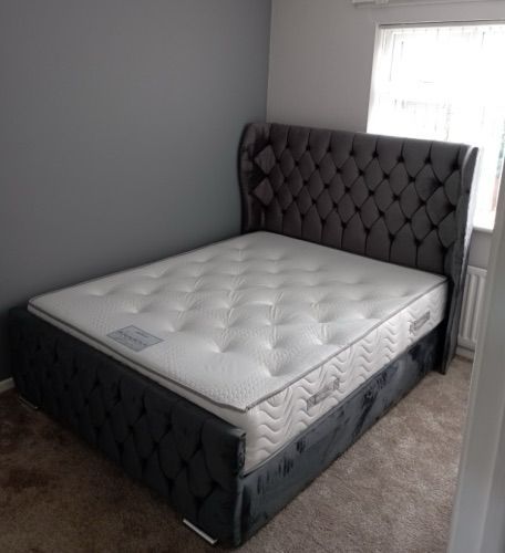 Dubai Wingback Frame Beds With Mattress