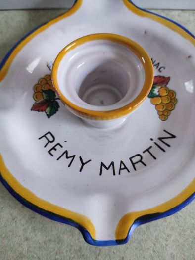 Set Of 2 Rare Remy Martin Ast Tray Candle Holder.