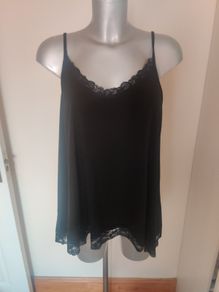 Very Black strappy lace loose fit top size UK14/16/18/20 EU42/44/46/48 Perfect condition Postage included
