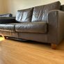 Free Real Leather Couches & Armchair Image 4