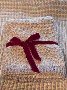 Baby Blanket, Pastel Colours, Tunisian croche technique
