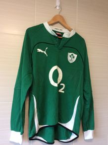 Ireland Rugby Jersey. Season 2009/2011. Official Puma Mens Home Jersey. Authentic Original From 2009. Not A Modern Day Remake.