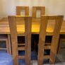 Solid oak Kitchen table with 6 chairs Image 4