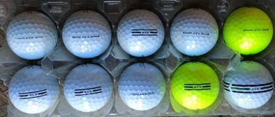 10 used Titleist AVX golf balls