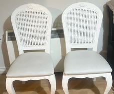 x2 Vintage Antique Solid Wood Chairs