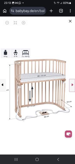 Babybay cosleeper side sleeper