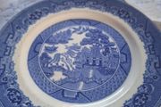 Antique Blue Willow transferware side plate,