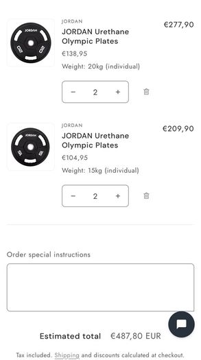 Jordan Classic Urethane Olympic Weights