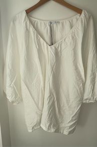 Ladies white top plus size