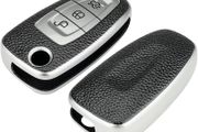 Leather Stlyle Car Key Fob Case Cover For Ford Transit Custom Connect Van Focus MK3 Fiesta Grand C-Max S-Max Kuga Mondeo Galaxy Key Shell Cover Accessories