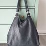 Black Leather Handbag With Fringe Image 6