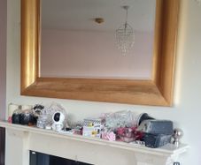 Large gold framed mirror