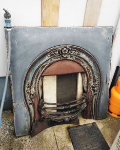 Antique Cast Iron Fireplace