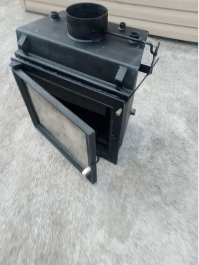 Insert Stove with big Glass Door 'Kratki'