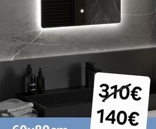 LED Bathroom Mirror 60x80cm Antifog Defogger