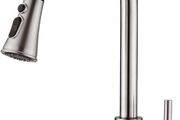 Stainless Steel Kitchen Faucet with Pull Out Sprayer, Single Handle High Arc Kitchen Sink Faucet, 360 Swivel Modern Brushed Nickel Pull Down Kitchen Tap