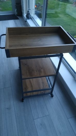 drinks bar trolley with removable tray