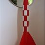Large 1m Red & White Rocket Sculpture Tintin Style Retro Pop Art Floor Decor Image 5