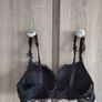 Elegant lace black set bra thongs size s 70 a Image 5