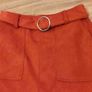 Bershka rust suede skirt size small Image 2