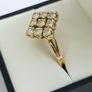 Vintage 18ct Yellow Gold Diamond Cluster Ring Image 7