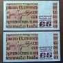 IRELAND - Lot Set of 2 Banknotes: 5 Pounds Punt 1976 1993 P 71b 71e (aUNC) Image 2