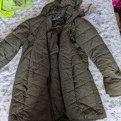 Khaki 2-in-1 Maternity Puffer Jacket