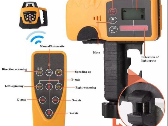 New red Beam Auto Self Levelling Rotating Rotary Laser Level with receiver