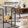 Eight-Panel Dog Playpen with Door, for Large Dogs, Indoors, Outdoors, 60cm Tall, Black Image 5