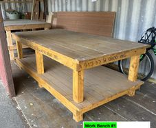 Heavy Duty Wooden Work Bench 250cm Industrial Table