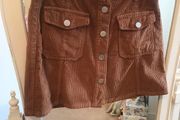 Beautiful Tan Cord Button Through Mini size 38